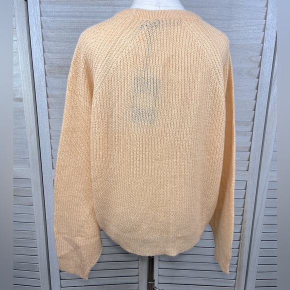 BRAVE SOUL LONDON Crew Neck Balloon Sleeve Sweater Biscuit-Small - Picture 2 of 2